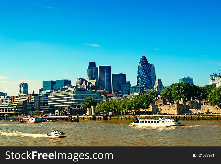 City of London and River Thames.