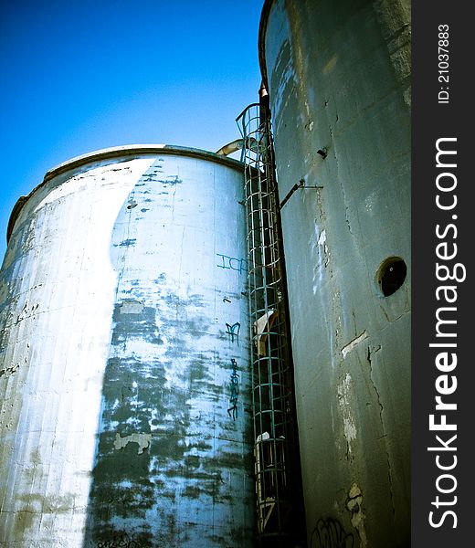 A Digital lomograph of an abandoned industrial site in Winnipeg, Manitoba canada. A Digital lomograph of an abandoned industrial site in Winnipeg, Manitoba canada