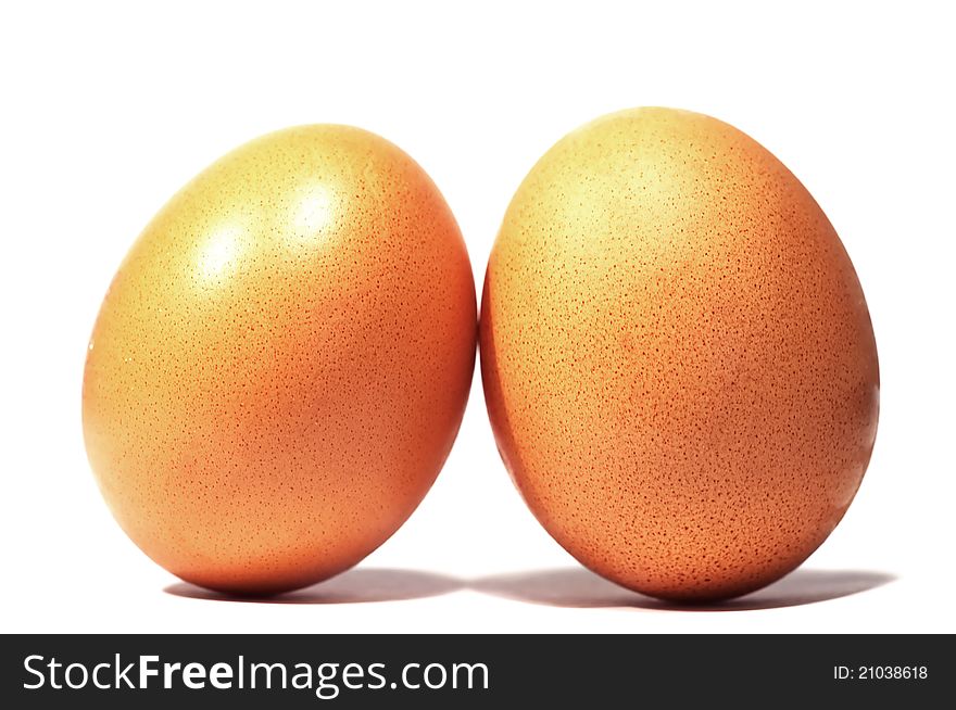 A couple of eggs isolated