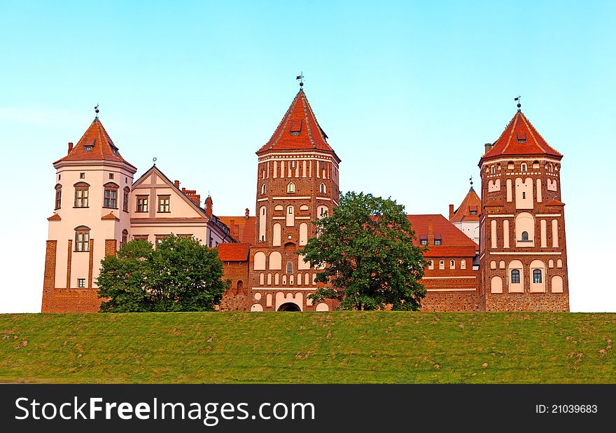 Medieval castle in Mir.Belarus.