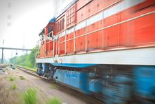 High Speed Through Train Royalty Free Stock Photography