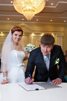 Solemn Registration Of Marriage Royalty Free Stock Image Solemn Registration Of Marriage Royalty Free Stock Image