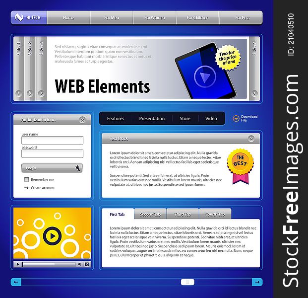 Hi-Tech Website Design Elements