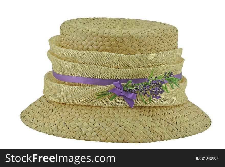 Hat With Lavender Trim