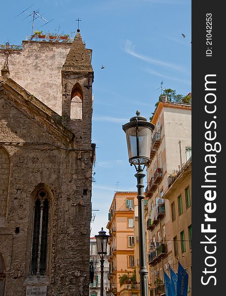 Historic building in naples, italy