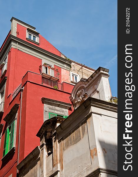 Historic building in naples, italy