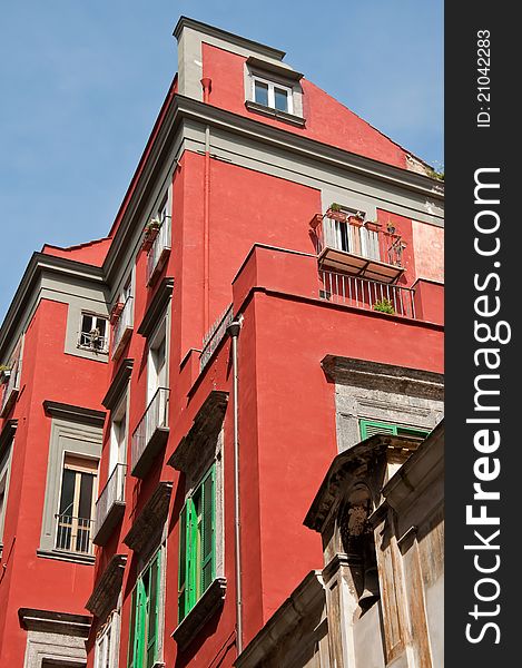 Historic building in naples, italy