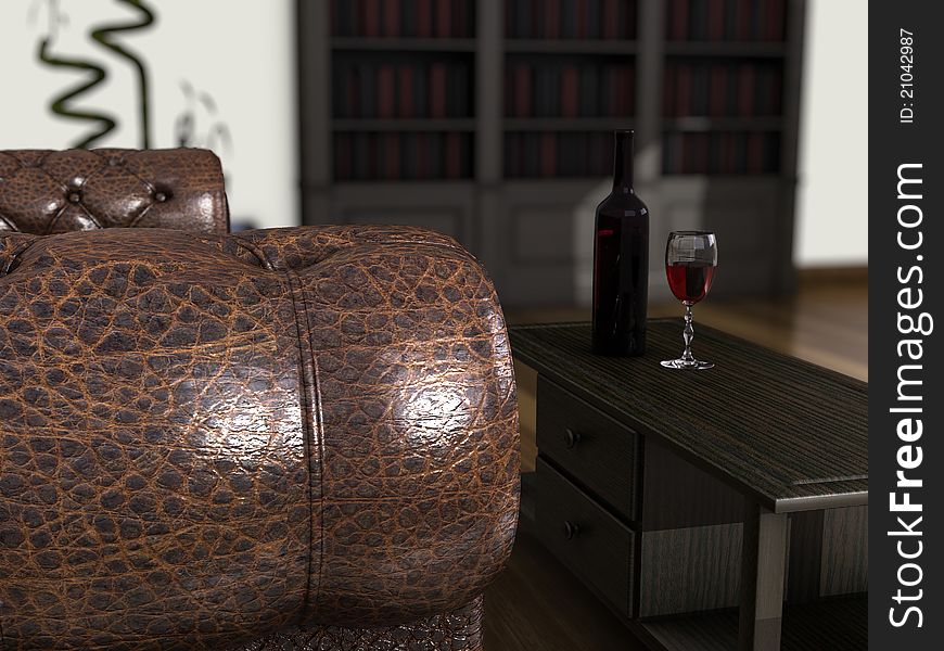 Sofa And Wine