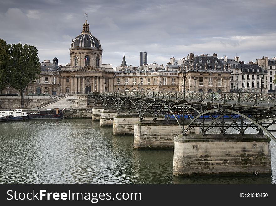 Pont des Arts Bridge over the River Seine, Paris, France. Pont des Arts Bridge over the River Seine, Paris, France