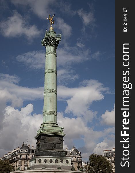 Colonne de Juillet; Place de Bastille Square, Paris, France