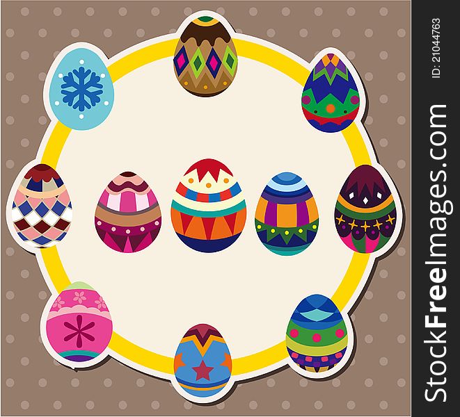 Easter egg card,vector,illustration