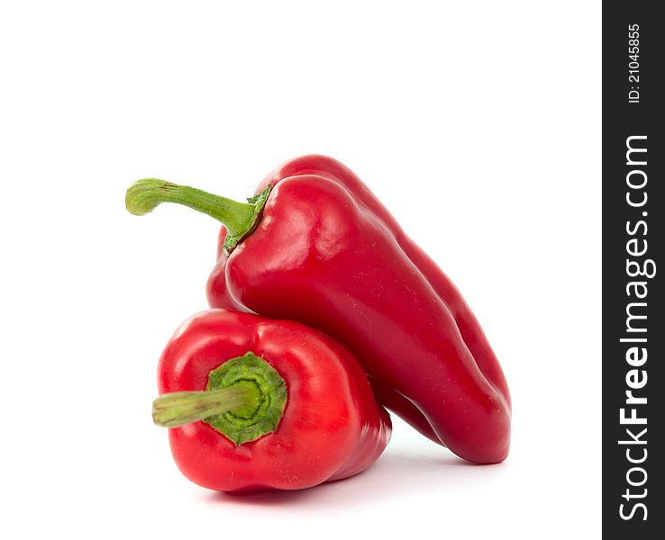 Red pepper on a white background