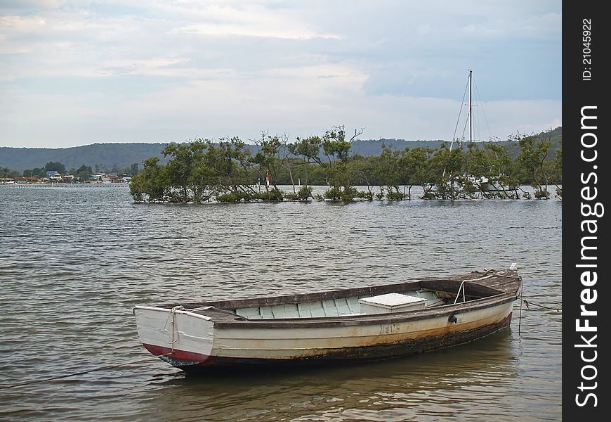 Old putt putt boat at Davistown, Central Coast NSW Australia. Old putt putt boat at Davistown, Central Coast NSW Australia