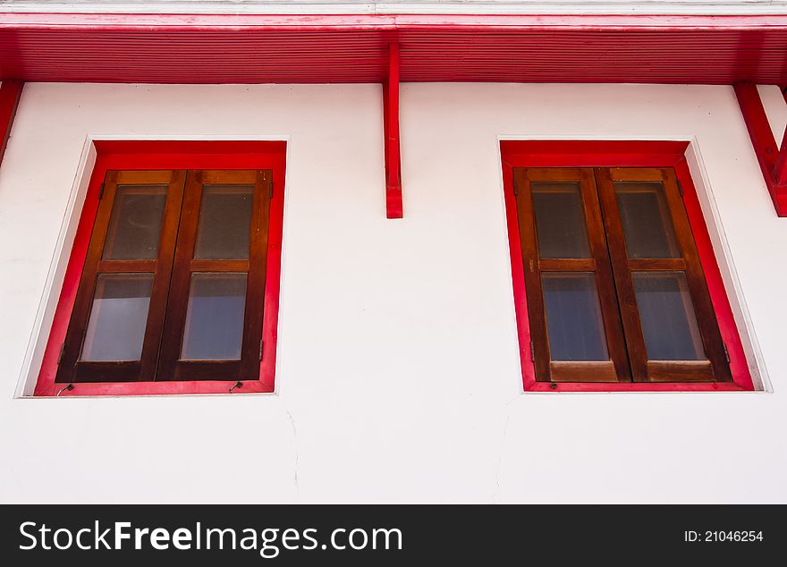 Traditional Thai Style Window Temple