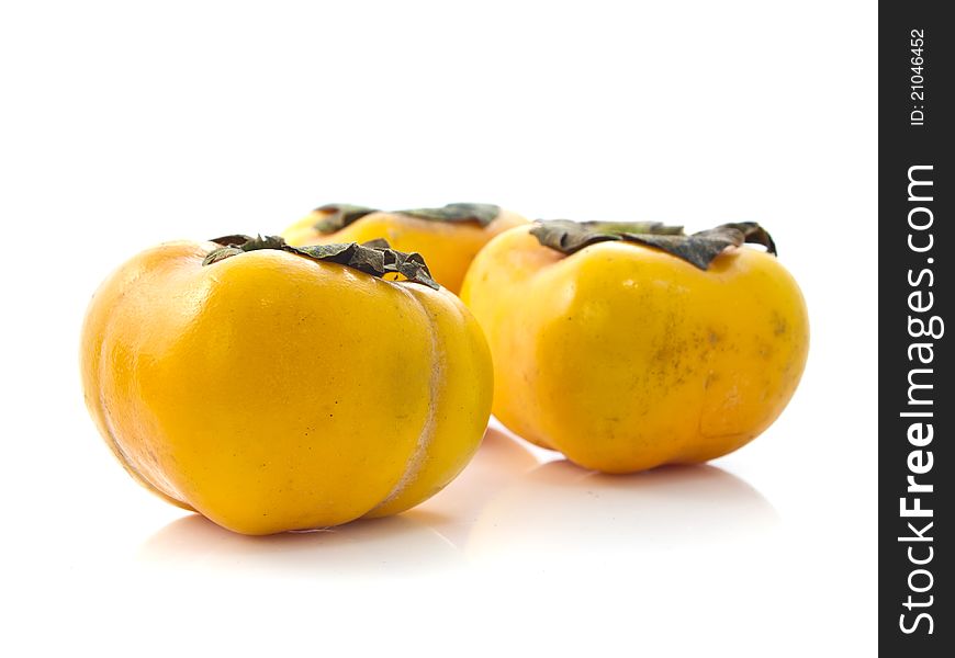 Persimmons exotic fruit on the table