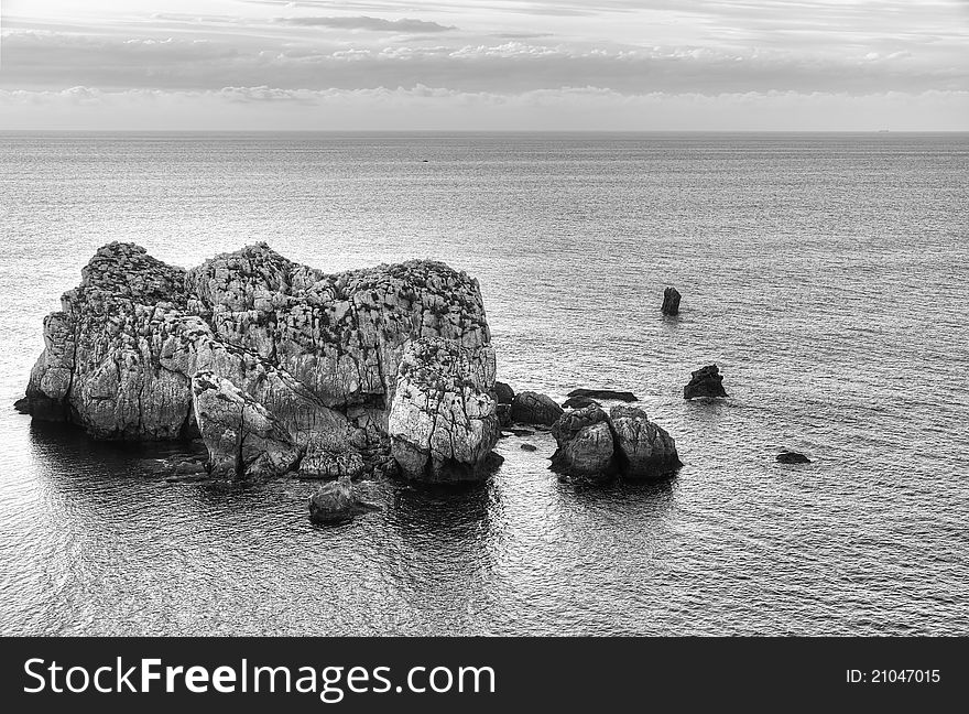An island in the Cantabrian Sea, off the coast of Santander. An island in the Cantabrian Sea, off the coast of Santander.