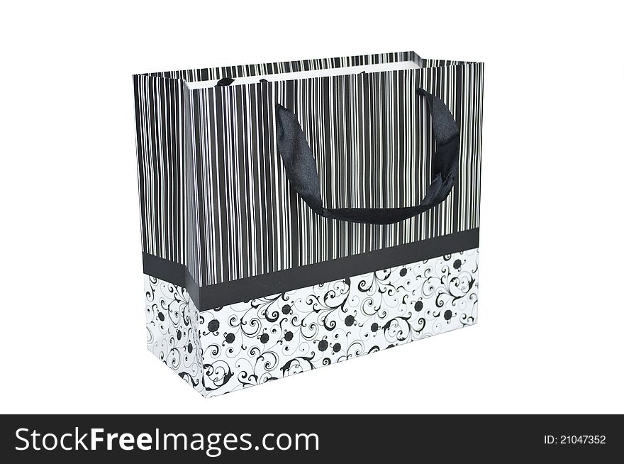 Striped Black And White Bag