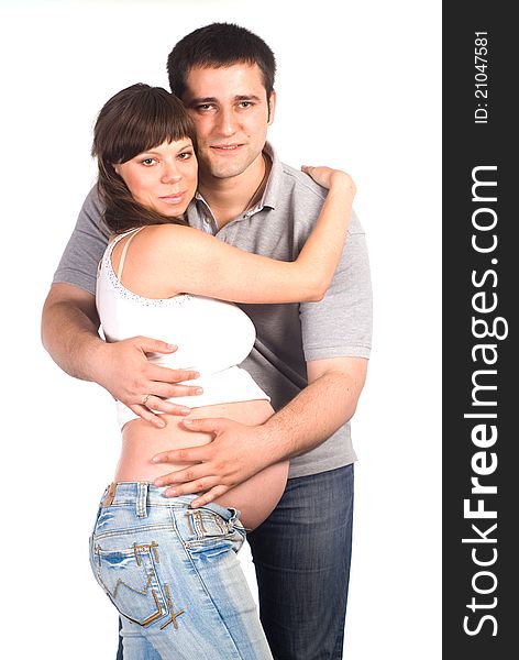 Pregnant Woman With Man