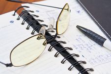 Open Notebook And Pen On The Table Royalty Free Stock Image Open Notebook And Pen On The Table Royalty Free Stock Image