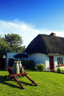 Old Style Irish Cottage Adare Co. Limerick Stock Photos