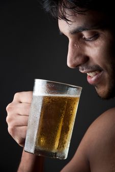 Indian Man Drinking Beer From Beer Mug Royalty Free Stock Images Indian Man Drinking Beer From Beer Mug Royalty Free Stock Images