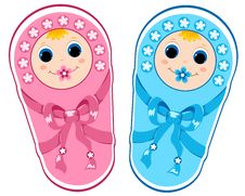 Baby Boy And Baby Girl. Stock Photography Baby Boy And Baby Girl. Stock Photography