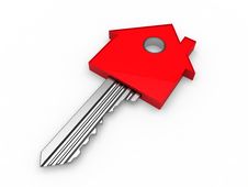 3d Red Key Stock Photo