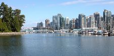 Burrard Inlet Marina & Vancouver BC Skyline. Stock Photography Burrard Inlet Marina & Vancouver BC Skyline. Stock Photography