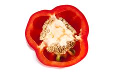 Red Bell Pepper Portion Stock Images