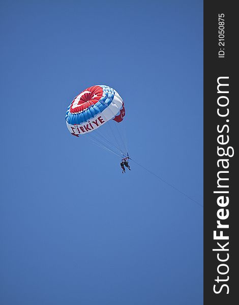 Paragliding on vacation in Turkey.