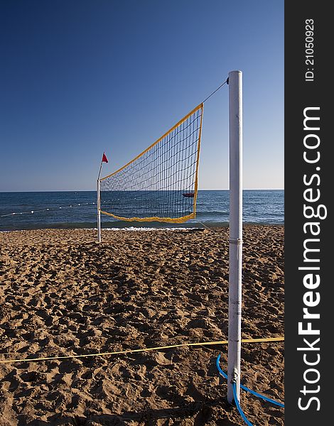 Beach volley net on the turkeybeach.