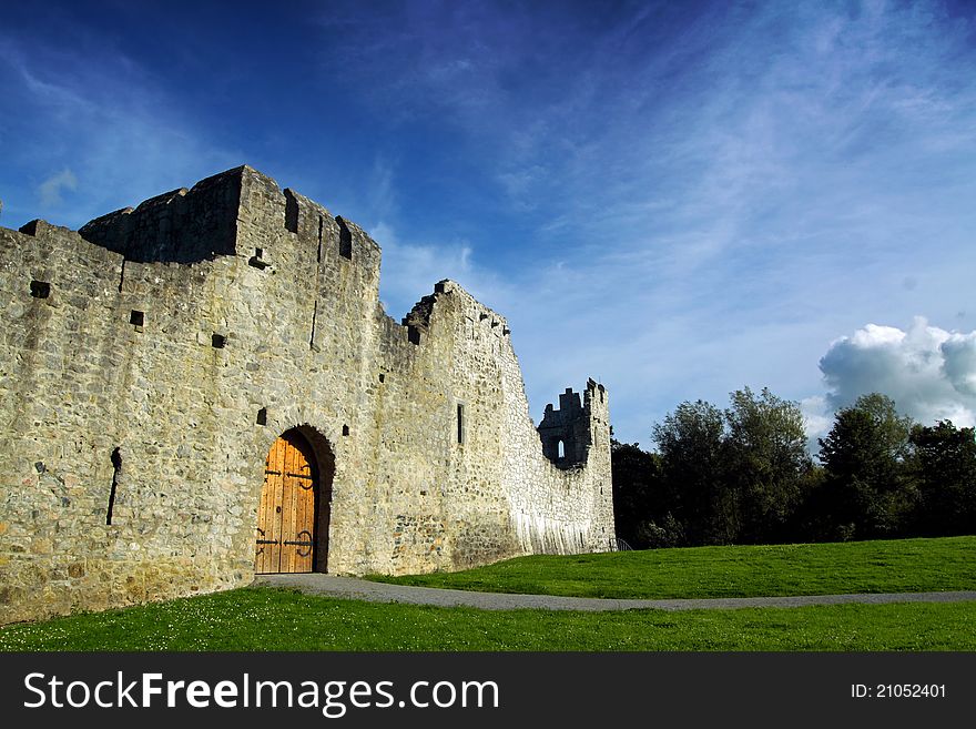 Adare Castle Co. Limerick Ireland on a sunny summers day