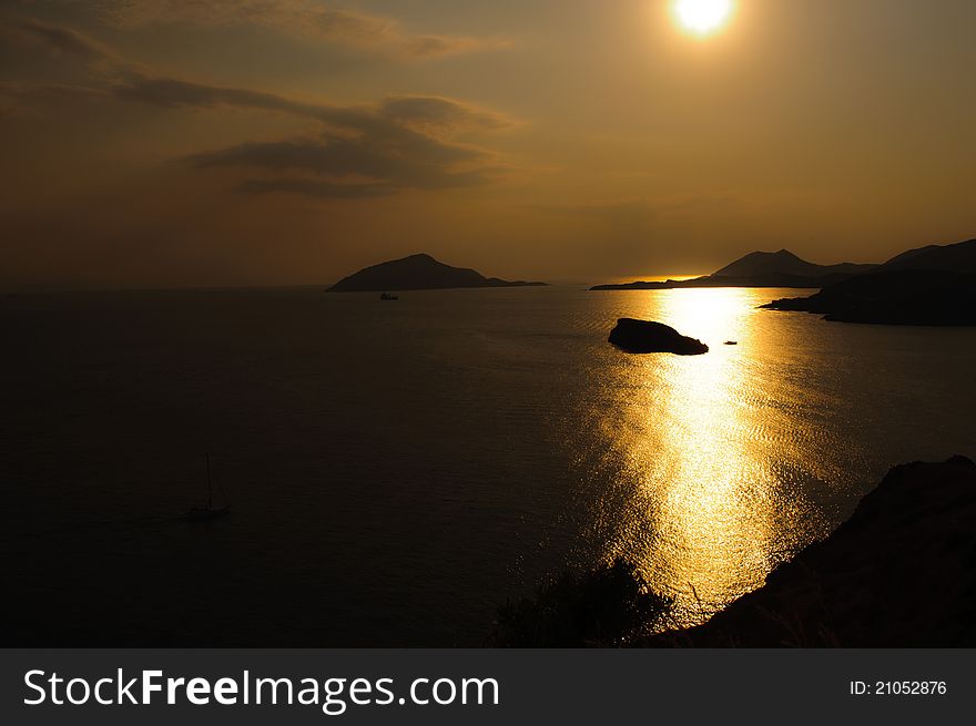 Landscape view from Sounio, Greece, close to Poseidon Temple. Landscape view from Sounio, Greece, close to Poseidon Temple.