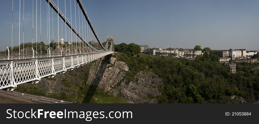 Clifton Suspension Bridge and Camera Obscura Panorama. Clifton Suspension Bridge and Camera Obscura Panorama