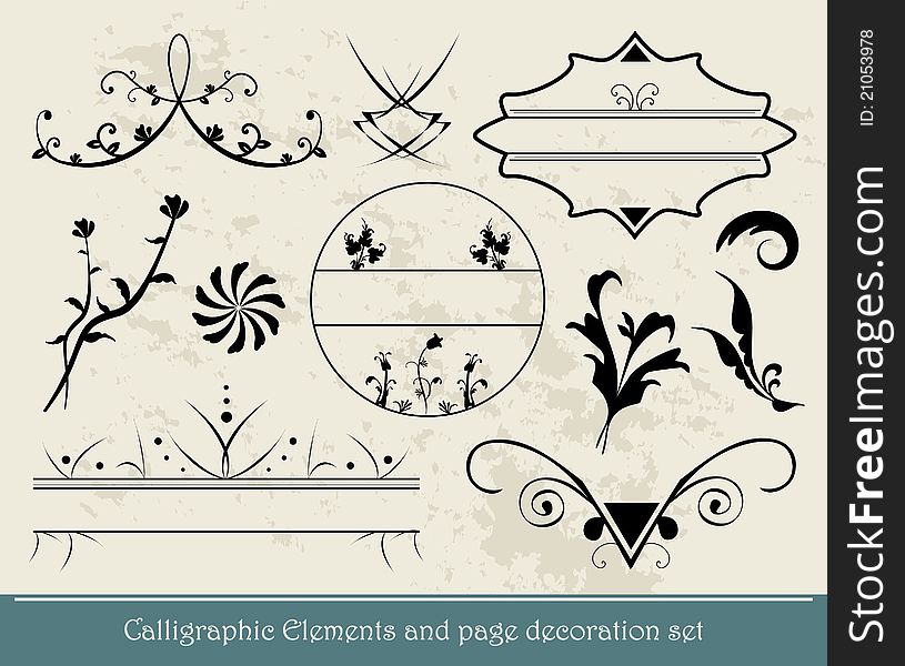 And Page decoration in black color, vector. And Page decoration in black color, vector