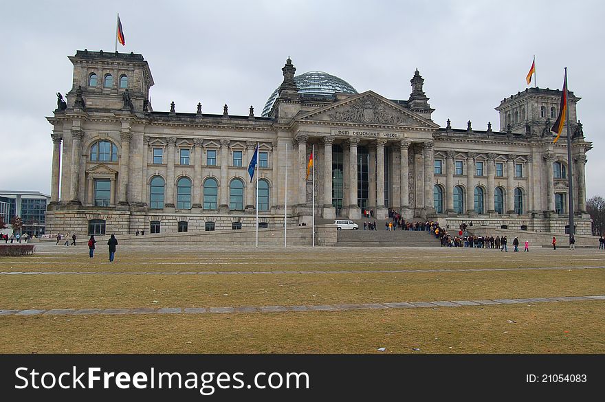 The Reichstag building in Berlin: German parliament