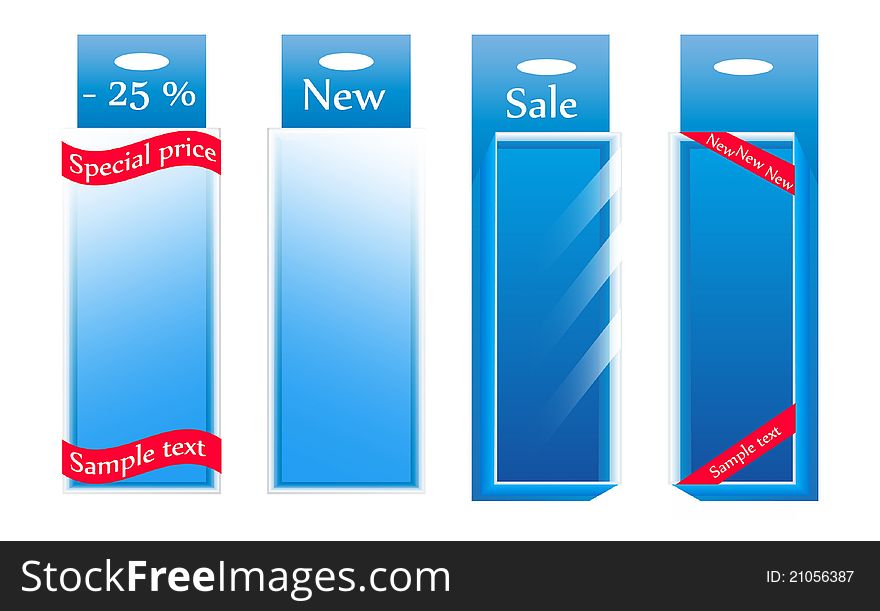 Sale Glass Boxes. Vector