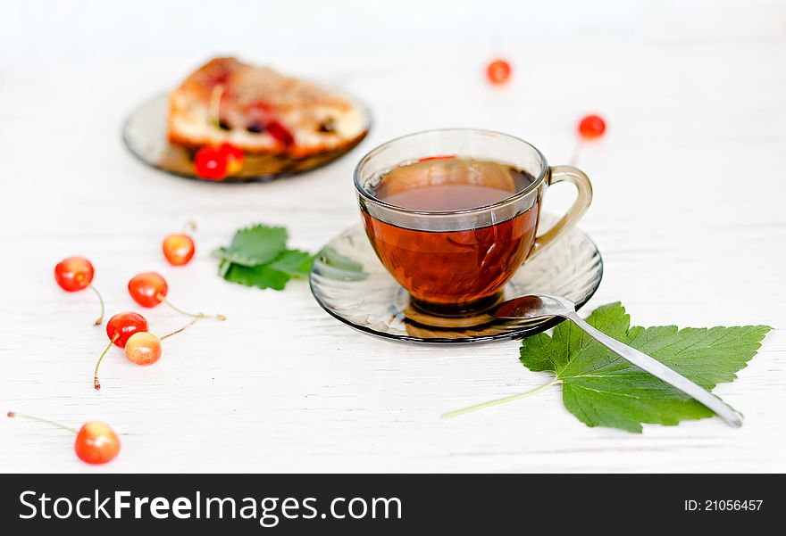 Herbal Tea And Biscuit Cake