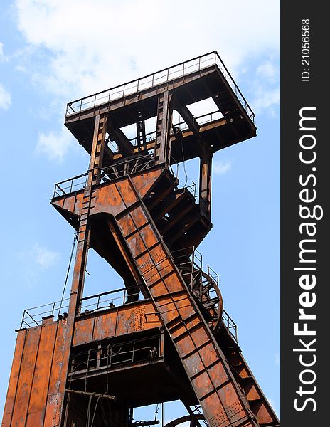 COAL MINE WINDING GEAR, Colliery Pit Head Wheels