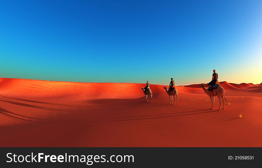 Image of desert and camel