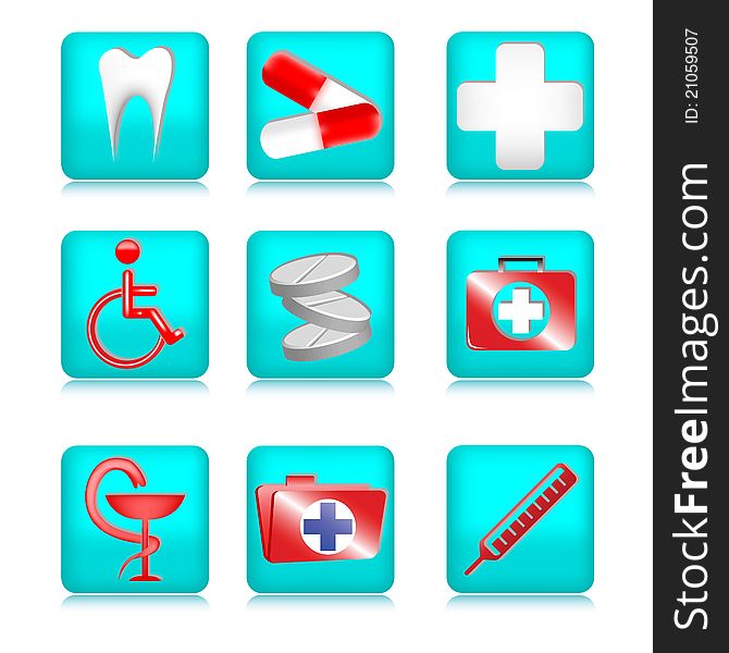 Blue Medical Icons