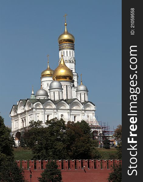 Cathedral orthodox in Kremlin in Moscow