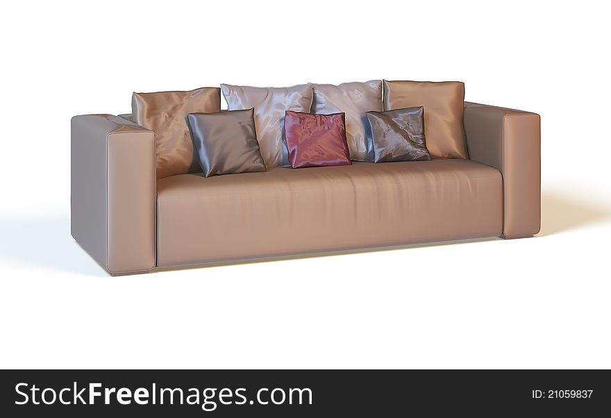 Sofa on a white background