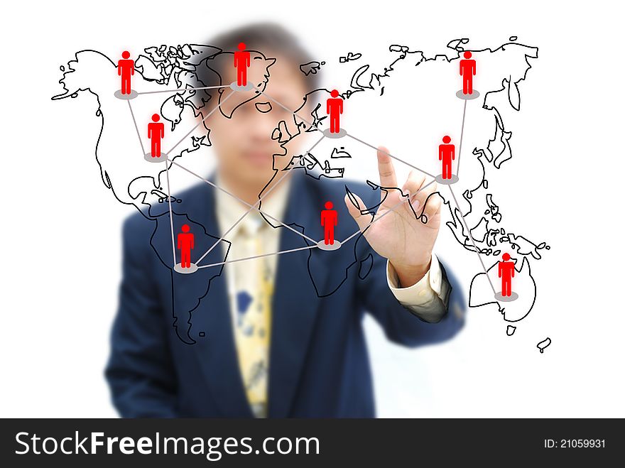 Attractive artwork for business from asian businessman selection.