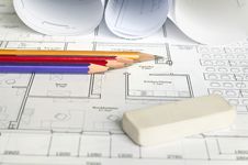Architectural Blueprint Of Office Building Royalty Free Stock Photography Architectural Blueprint Of Office Building Royalty Free Stock Photography