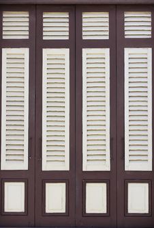Brown And White Wood Windows Stock Photography Brown And White Wood Windows Stock Photography
