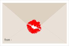 The Mail Be Printed Lip Print Stock Images