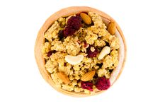 Muesli In Grapefruit Bowl Royalty Free Stock Photos Muesli In Grapefruit Bowl Royalty Free Stock Photos