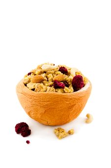 Muesli In Grapefruit Bowl Stock Images Muesli In Grapefruit Bowl Stock Images