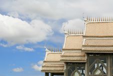 Beautiful Architecture Of White Temple Roof Stock Photos Beautiful Architecture Of White Temple Roof Stock Photos